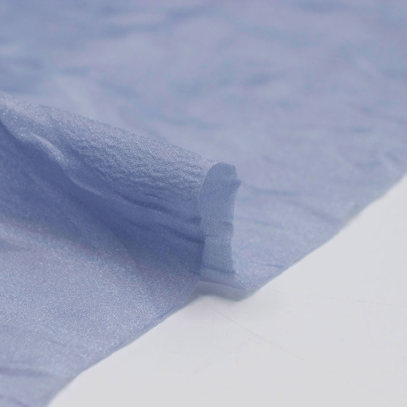 پارچه حریر کاغذی چروک شاین (آبی)