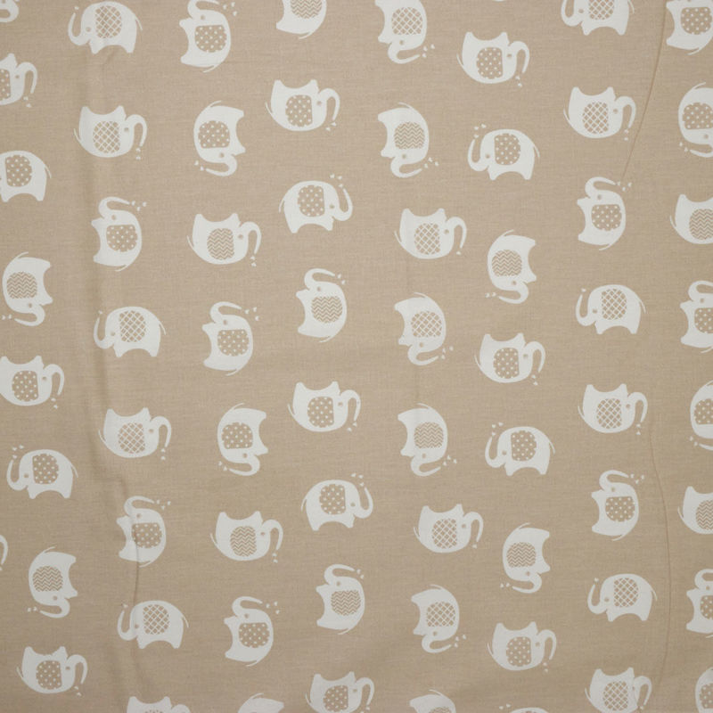 پارچه ملحفه طرح فیل (کرم تیره)