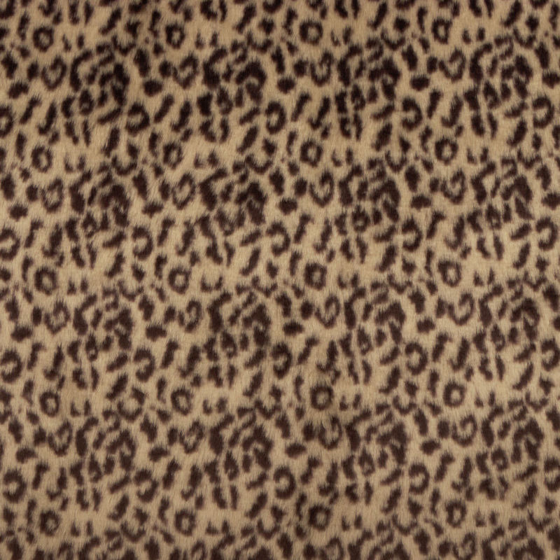 پارچه خزطرح دار(کرم-قهوه ای)