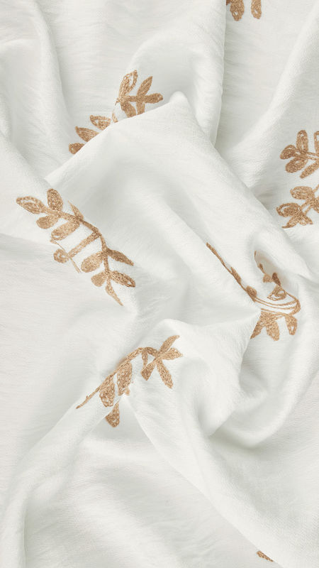 مانتویی کرسپو شاخه ای طلایی سفید