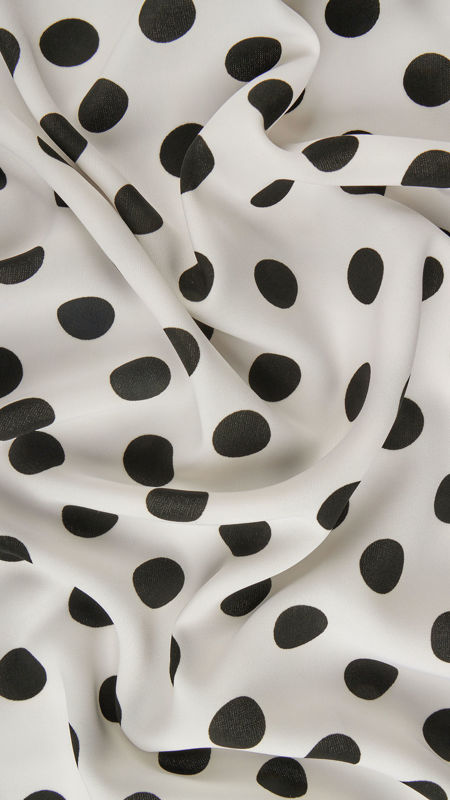 کرپ نخ خالدار سفید