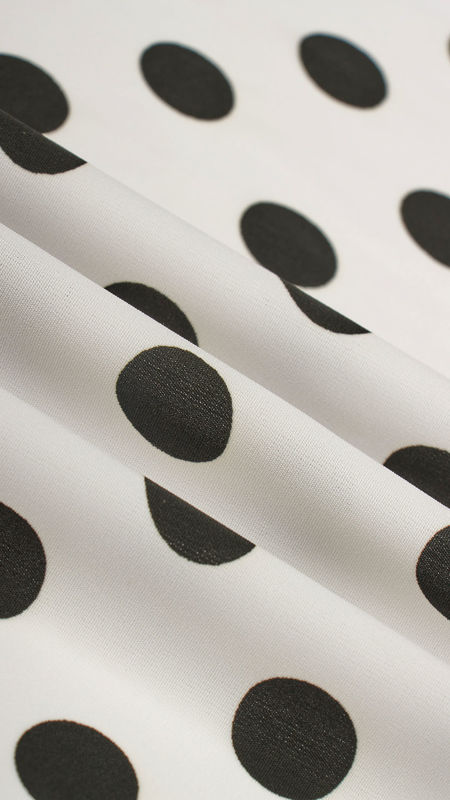 کرپ نخ خالدار سفید