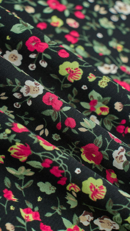 کرپ نخ گل ریز مشکی