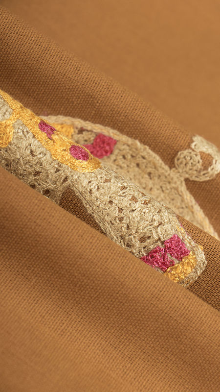 لینن خامه دوزی فیل2022 آجری