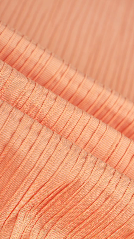 ژاکارد پلیسه خطی نارنجی