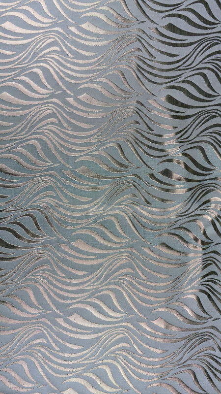 ژاکارد آبتیک طرح موجی آبی نقره ای رنگ
