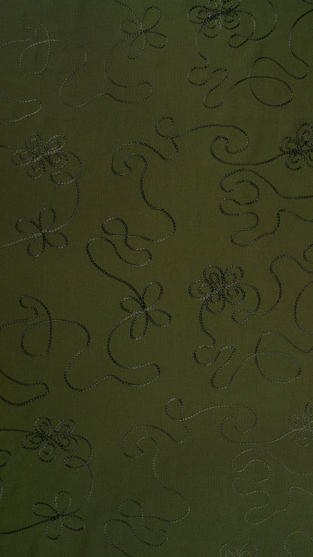 نخی  خامه دوزی گلدار 2023 سبز