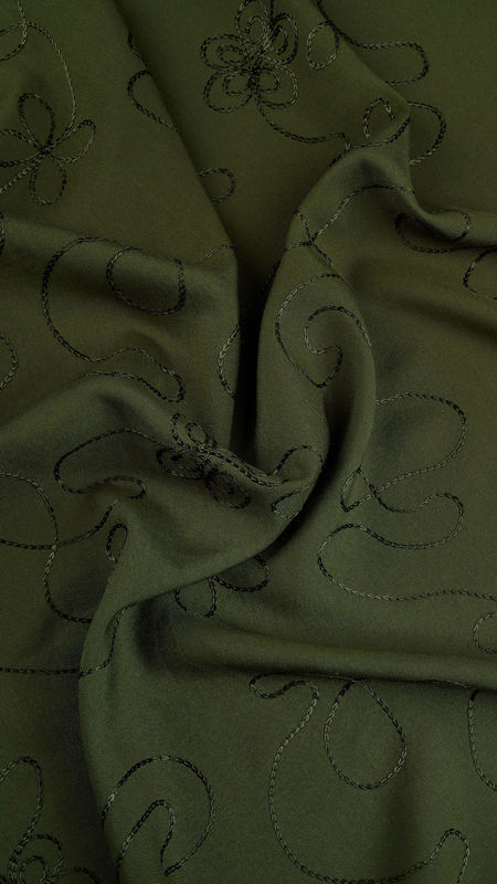 نخی  خامه دوزی گلدار 2023 سبز