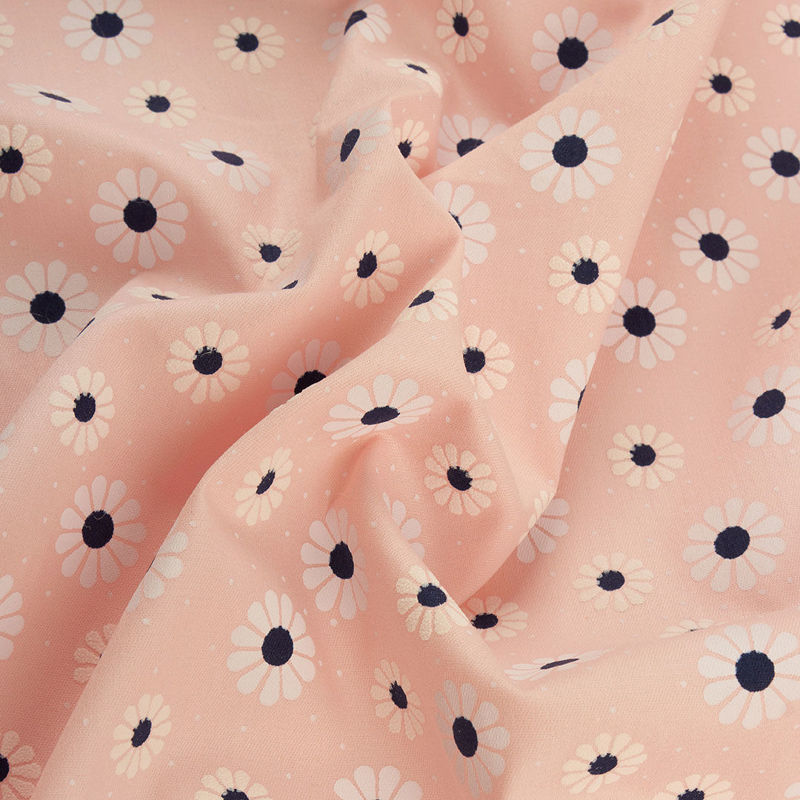 كتان نخ طرح آفتابگردان 020428 صورتي  رنگ