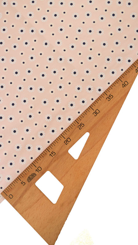 كتان نخ طرح آفتابگردان 020428 صورتي  رنگ