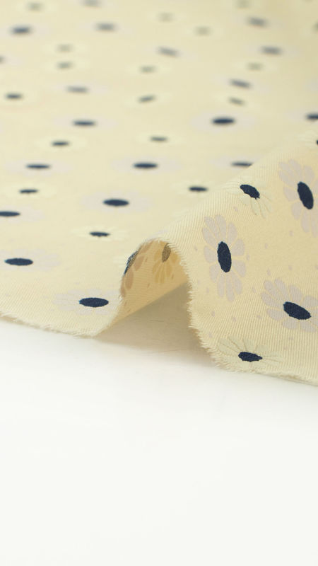 كتان نخ طرح آفتابگردان 020428 نباتي  رنگ