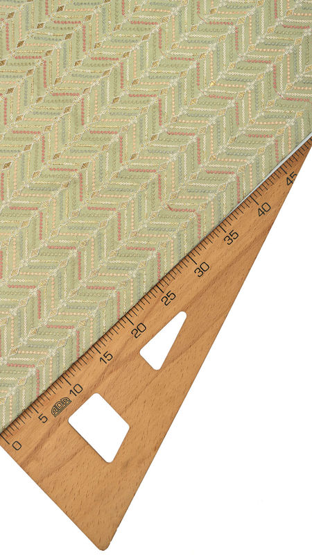 هندی تافته ابریشم گلدوزی020626/4 سدری  رنگ