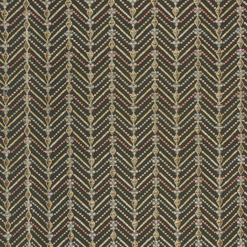 هندی تافته ابریشم گلدوزی020626/4 مشکی  رنگ