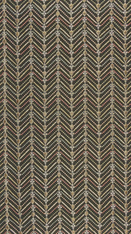 هندی تافته ابریشم گلدوزی020626/4 مشکی  رنگ