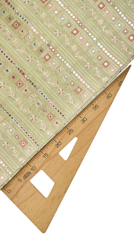 هندی تافته ابریشم گلدوزی020626/9 سدری  رنگ