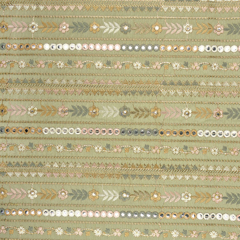 هندی تافته ابریشم گلدوزیD020626/6 سدری