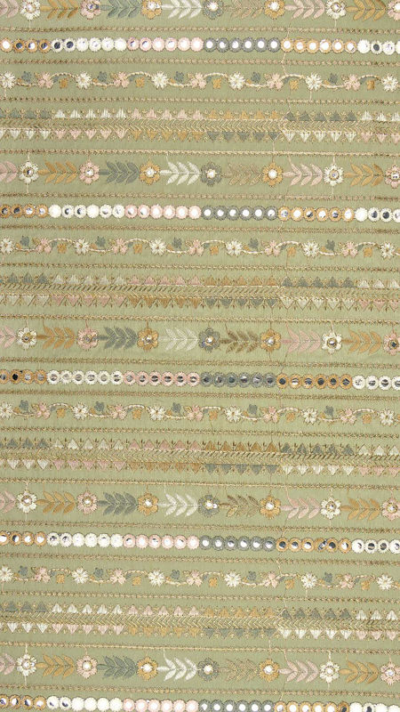 هندی تافته ابریشم گلدوزیD020626/6 سدری