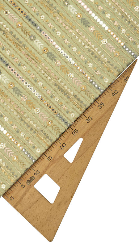 هندی تافته ابریشم گلدوزیD020626/6 سدری