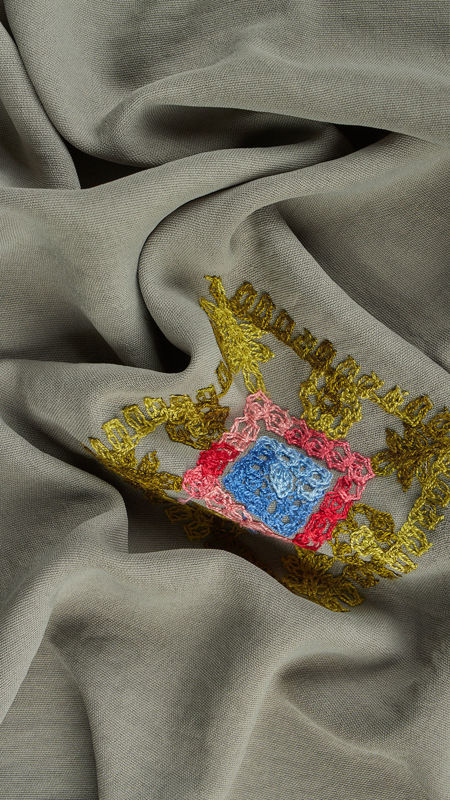 قواره ابروبادی خامه دوزی کتیبه طوسی _2متری