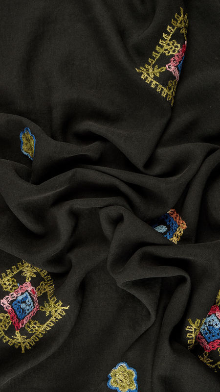 قواره ابروبادی خامه دوزی کتیبه مشکی _2متری