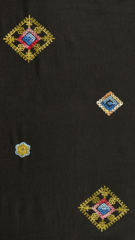 قواره ابروبادی خامه دوزی کتیبه مشکی _2متری