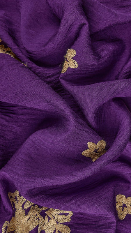 قواره بابوس خامه دوزی بوته ای بنفش _2متری