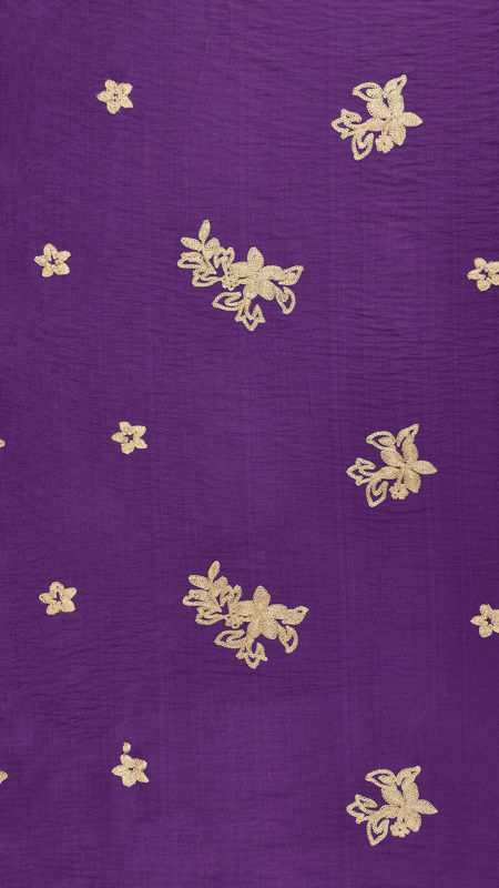 قواره بابوس خامه دوزی بوته ای بنفش _2متری