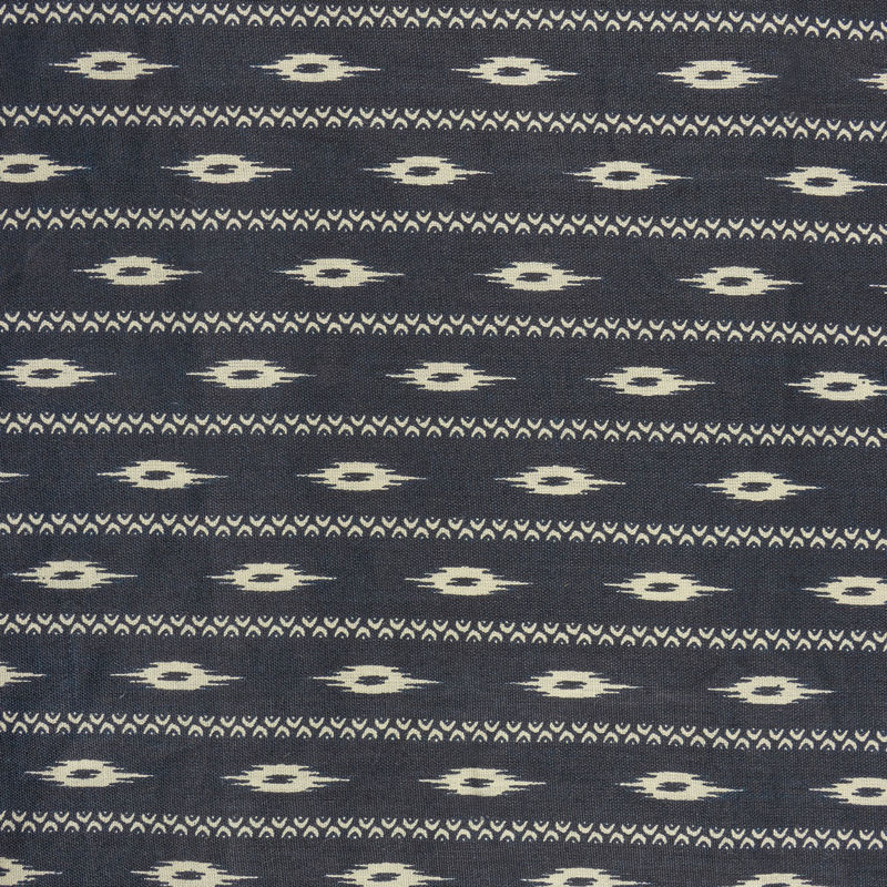 قواره پارچه هندی لینن استریپ سرمه ای _2.5متری