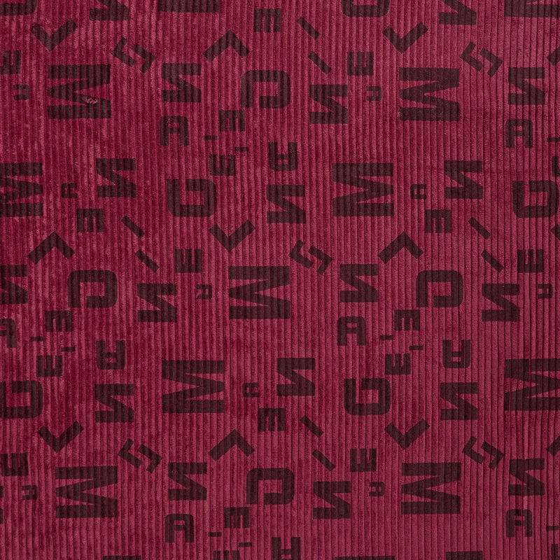 قواره پاییزه مخمل کبریتی طرح دار دیزاین 1 قرمز _2متری