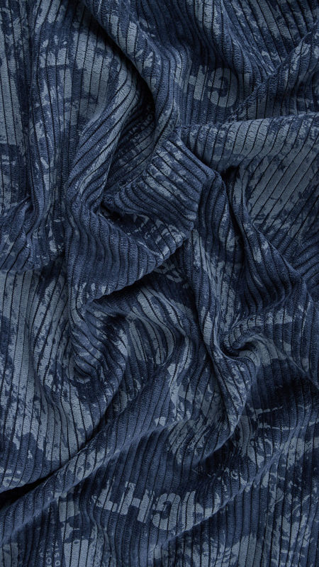 قواره پاییزه مخمل کبریتی طرح دار دیزاین 3 آبی درباری _2متری