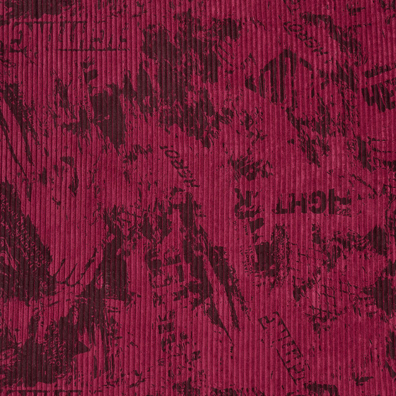 قواره پاییزه مخمل کبریتی طرح دار دیزاین 3 قرمز _2متری