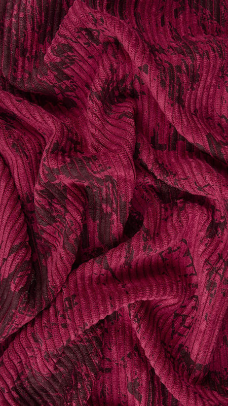 قواره پاییزه مخمل کبریتی طرح دار دیزاین 3 قرمز _2متری