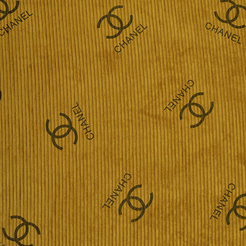 قواره پاییزه مخمل کبریتی طرح دار دیزاین 4 خردلی _2متری