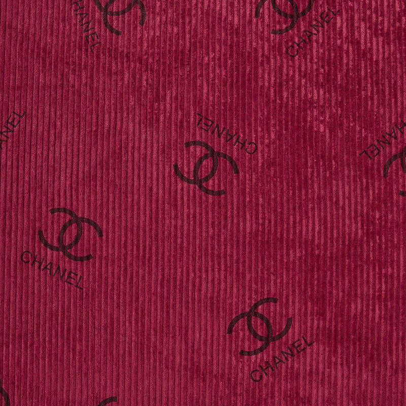 قواره پاییزه مخمل کبریتی طرح دار دیزاین 4 قرمز _2متری