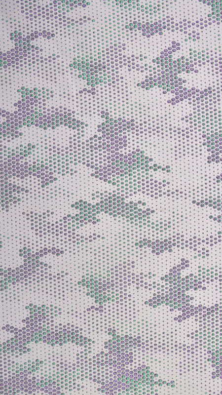 ژاکارد ترک طرح کامپیوتری 021009 سبز بنفش رنگ