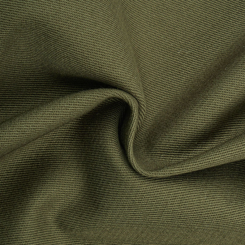 کتان ساده 021126 سبز ارتشی رنگ