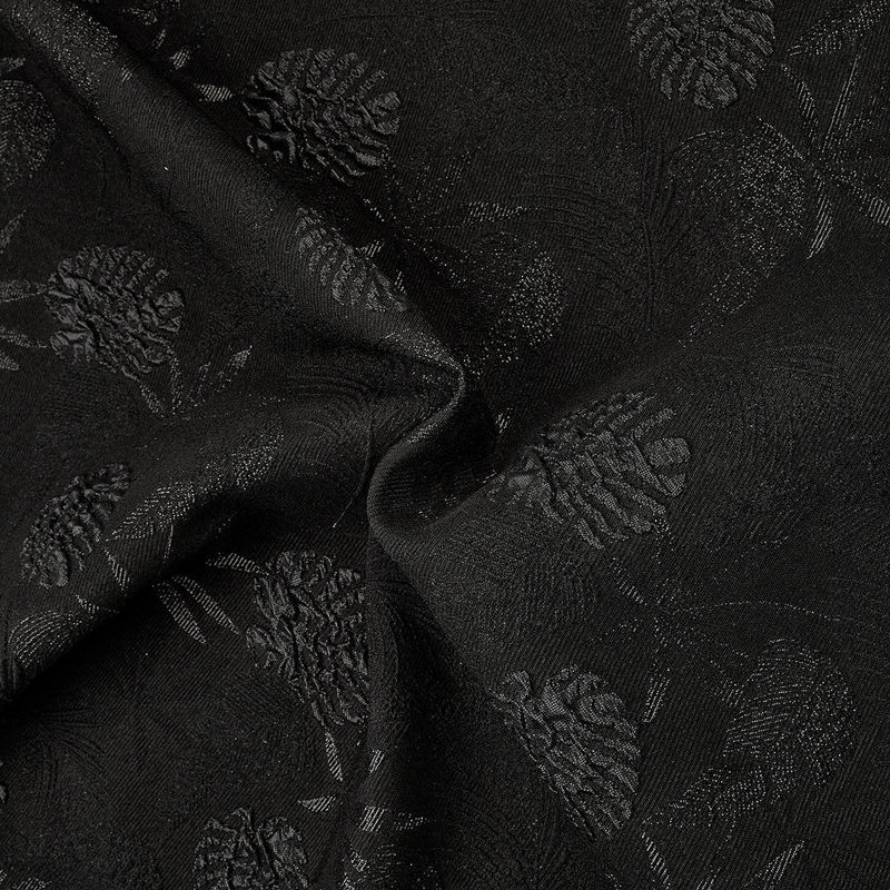 ژاکارد آستانا طرح هاوایی 030218 مشکی رنگ