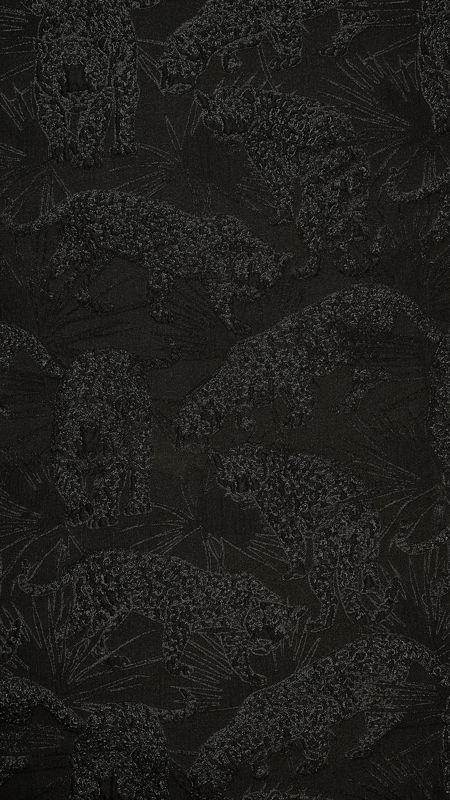 ژاکارد آستانه طرح تایگر 030218 مشکی رنگ