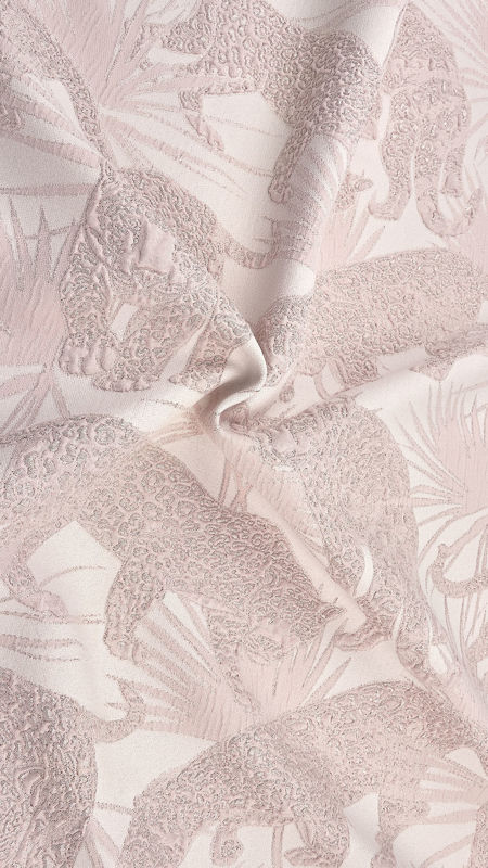 ژاکارد آستانه طرح تایگر 030218 صورتی رنگ