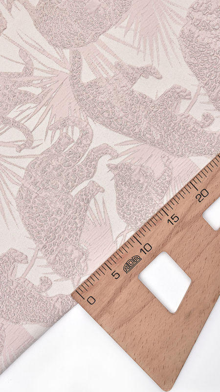 ژاکارد آستانه طرح تایگر 030218 صورتی رنگ