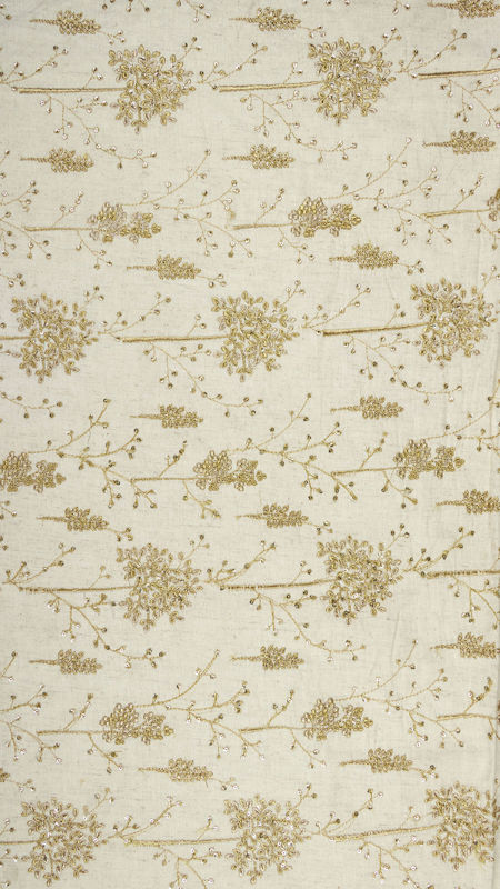 هندی فلکسی سوزن دوزی (دیزاین 649) 030305 کرم طلایی تیره رنگ