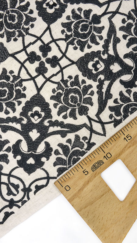 هندی فلکسی سوزن دوزی (دیزاین 14) 030305 کرم مشکی رنگ