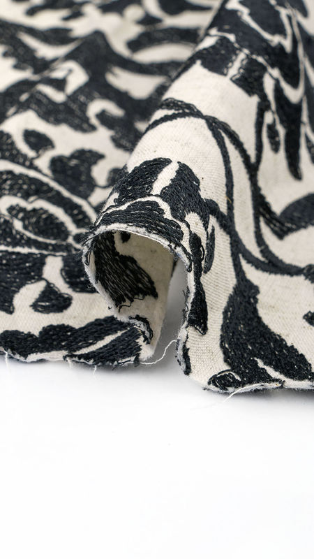 هندی فلکسی سوزن دوزی (دیزاین 14) 030305 کرم مشکی رنگ