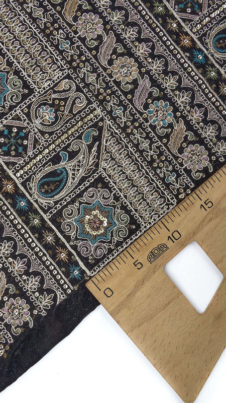 هندی مخمل قیطان دوزی 030516/4 مشکی رنگ