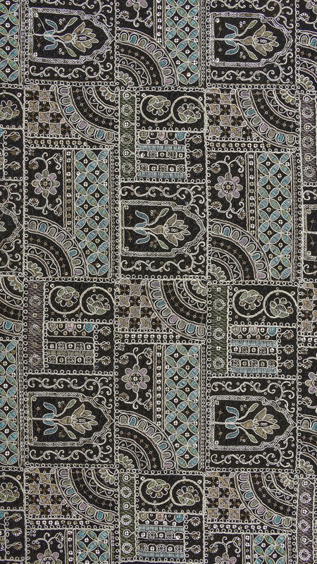 هندی مخمل قیطان دوزی 030516/1 مشکی رنگ