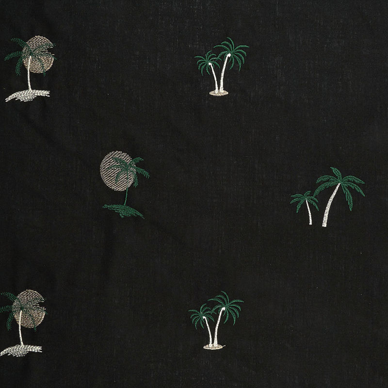 لینن گلدوزی 2رنگ (دیزاین 3) 030230 مشکی رنگ