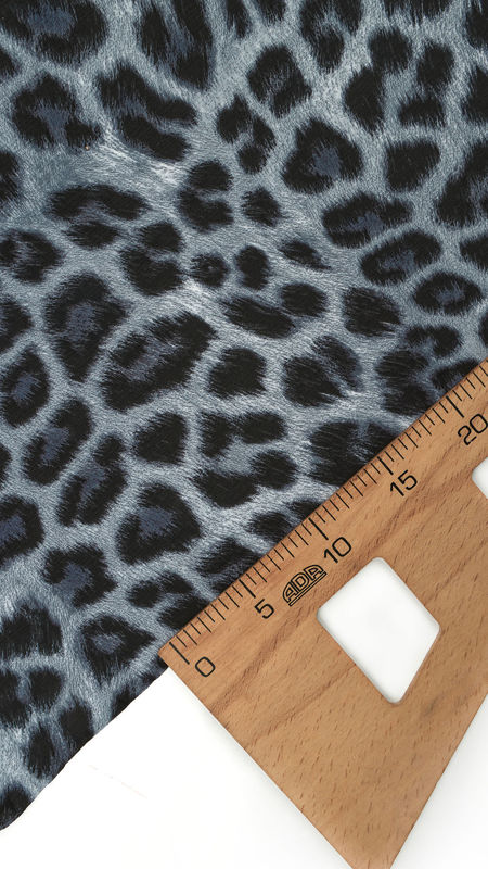 کریشه طرح پلنگی درشت 030603 آبی رنگ