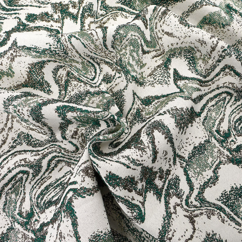 ژاکارد طرح کهکشانی 031118/5 سفید سبز رنگ