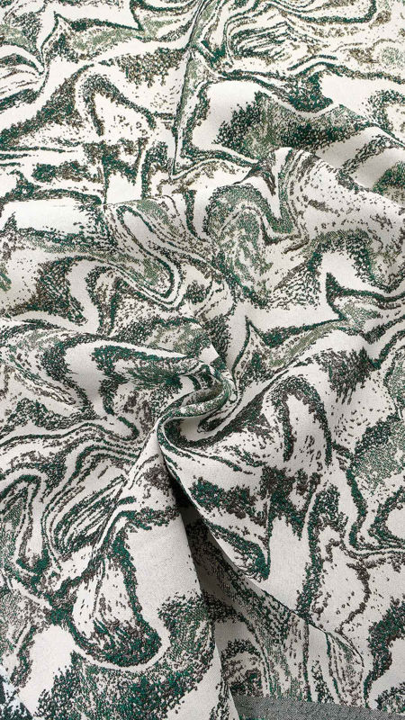 ژاکارد طرح کهکشانی 031118/5 سفید سبز رنگ