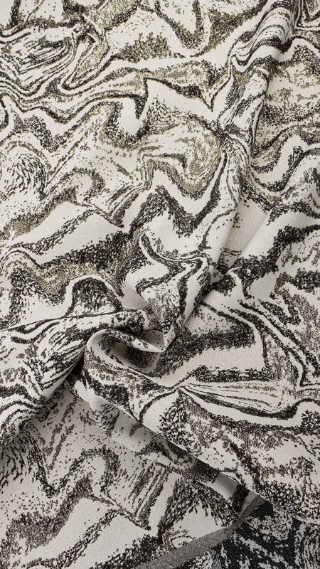 ژاکارد طرح کهکشانی 031118/4 سفید مشکی رنگ